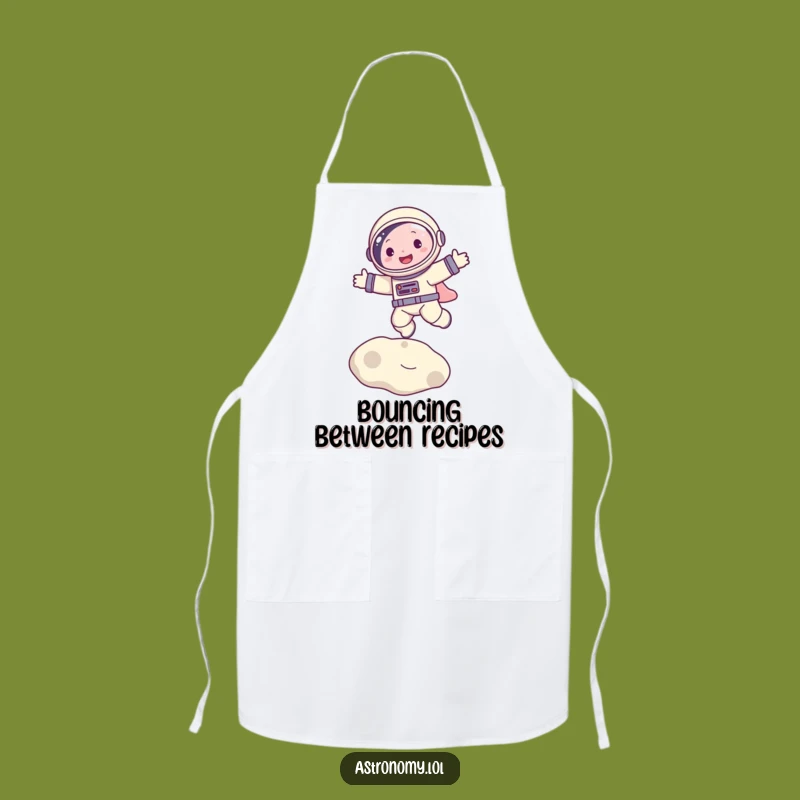Funny Astronaut Bouncing on Moon Apron Perfect Cooking Gift