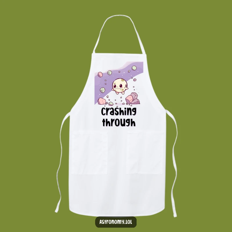 Funny Asteroid Apron: Determined Navigator - Cook Through Challenges Funny Gift!