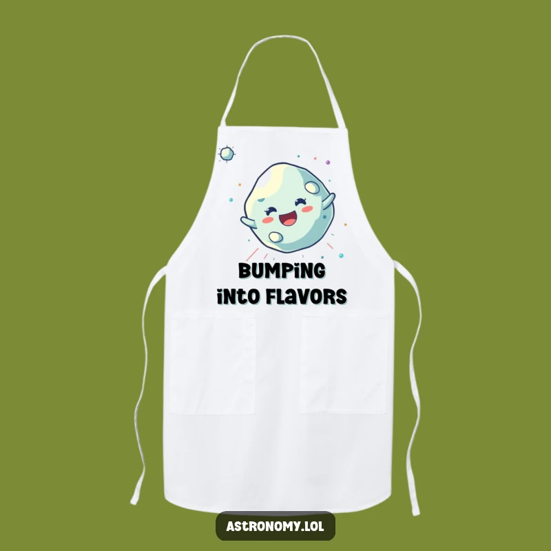 Funny Asteroid Apron: Joyful Tumbler Chef, Hilarious Space Kitchen Gift