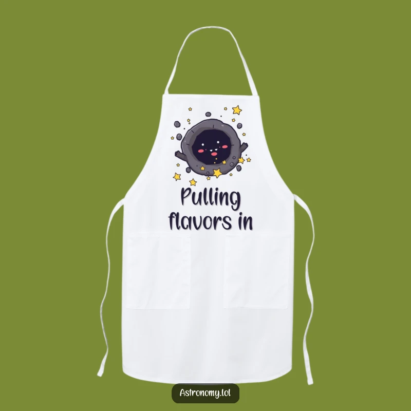 Funny Black Hole Apron: Mischievous Cooking Character, Hilarious Gift