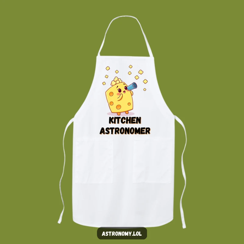 Funny Cheese Telescope Apron: Hilarious Kitchen Wear, Perfect Gift for Chefs