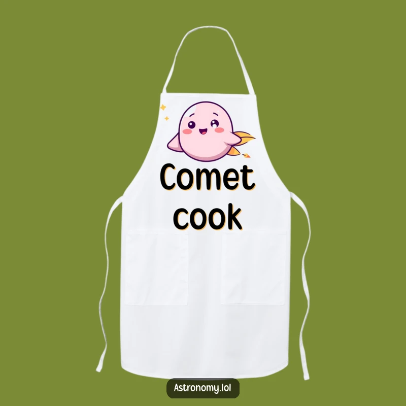 Funny Cosmic Cook Apron - Happy Comet Kitchen Funny Gift