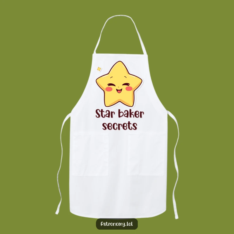Funny Giggling Star Apron: Winking Chef Star Character Apron, Great Funny Gift