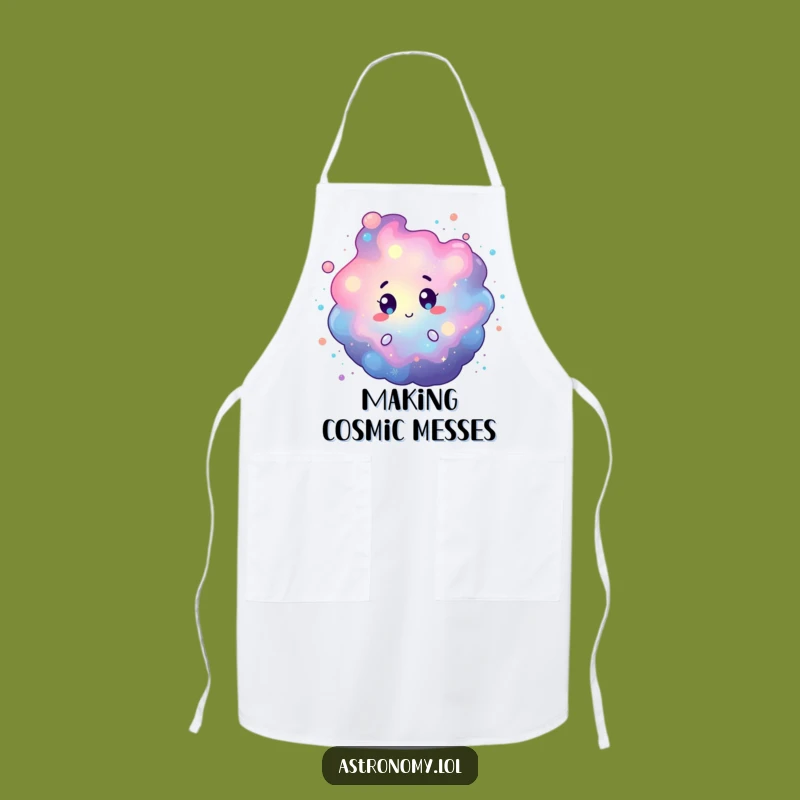 Funny Nebula Apron: Cooking with Cosmic Dust Character, Practical & Hilarious Gift