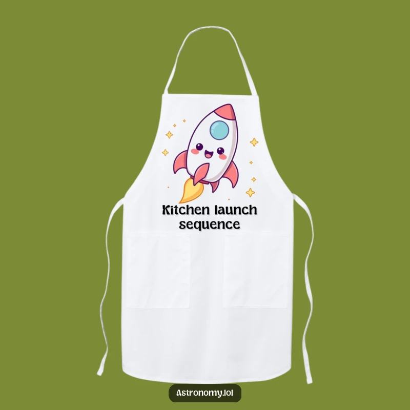 Funny Rocket Ship Apron: Blasting Off Chef, Perfect Funny Kitchen Gift
