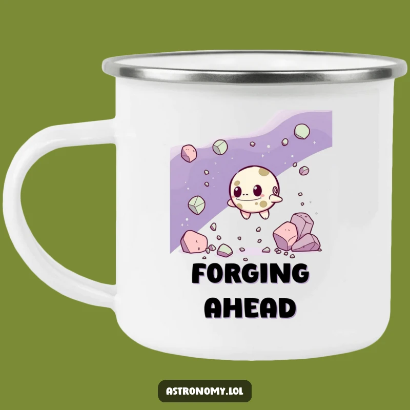Funny Asteroid Camping Mug: Determined Navigator - Adventure Funny Gift!