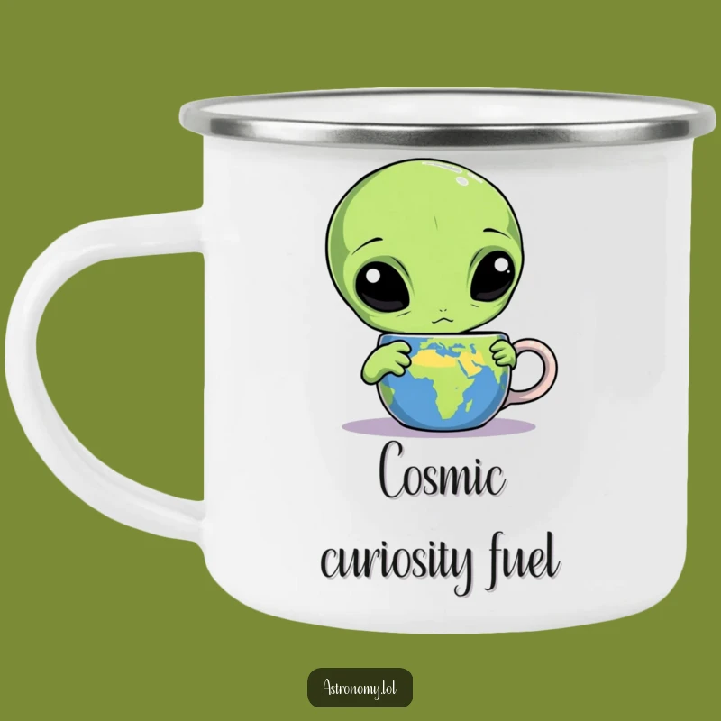 Funny Alien Earth Mug Camping Mug - Outdoor Gag Gift