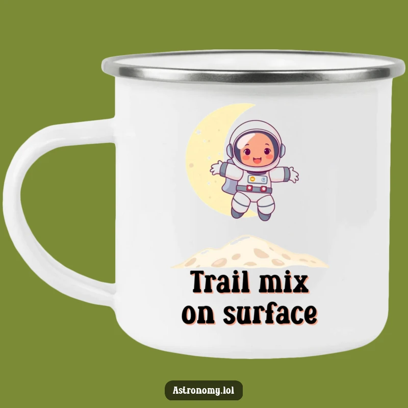 Funny Astronaut Moon Bounce Camping Mug: Adventure Fuelled by Lunar Fun
