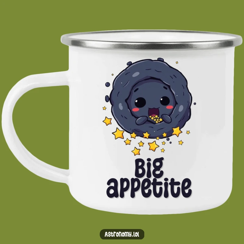 Funny Black Hole Camping Mug: Mischievous Gobbler - Adventure Funny Gift!