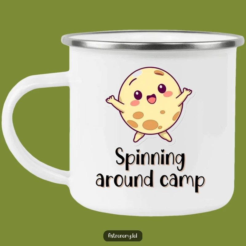Funny Dancing Planet Camping Mug - Your Groovy Campfire Companion