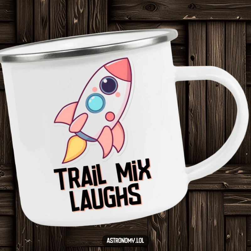 Funny happy rocket ship character leaving a trail of giggles, ideal for outdoor adventures.