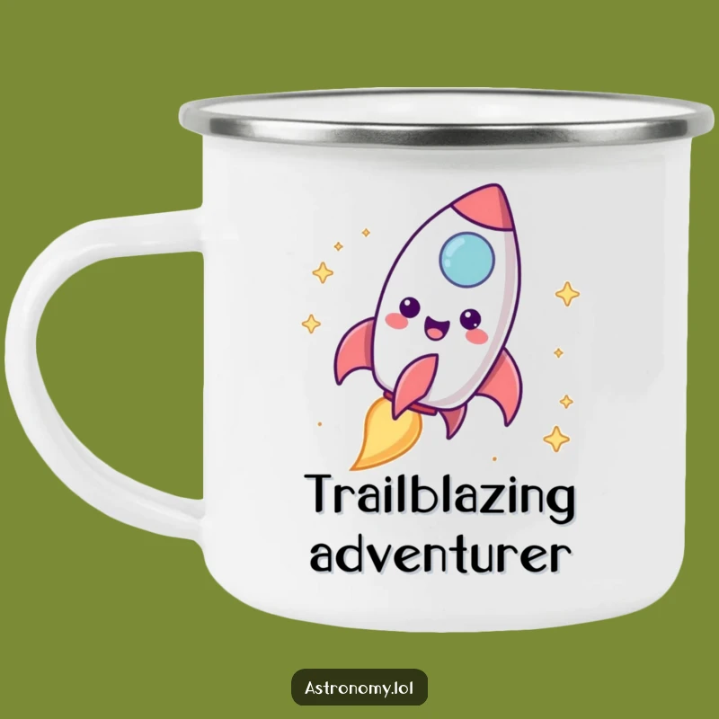 Funny Rocket Ship Camping Mug: Blasting Off Drinkware, Perfect Gift