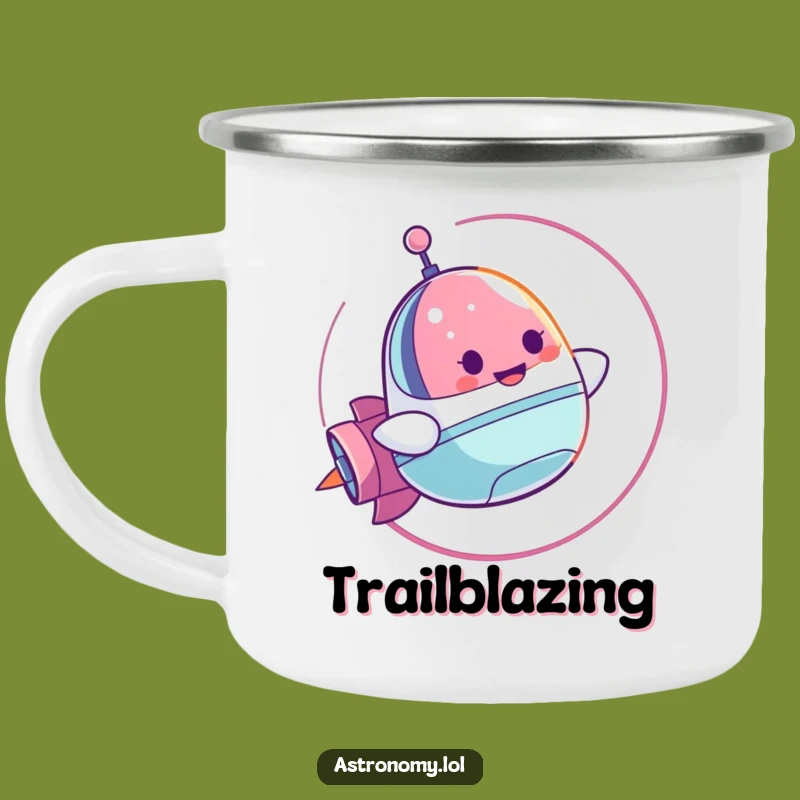 Funny Spaceship Camping Mug: Cheerful Looper - Adventure Funny Gift!