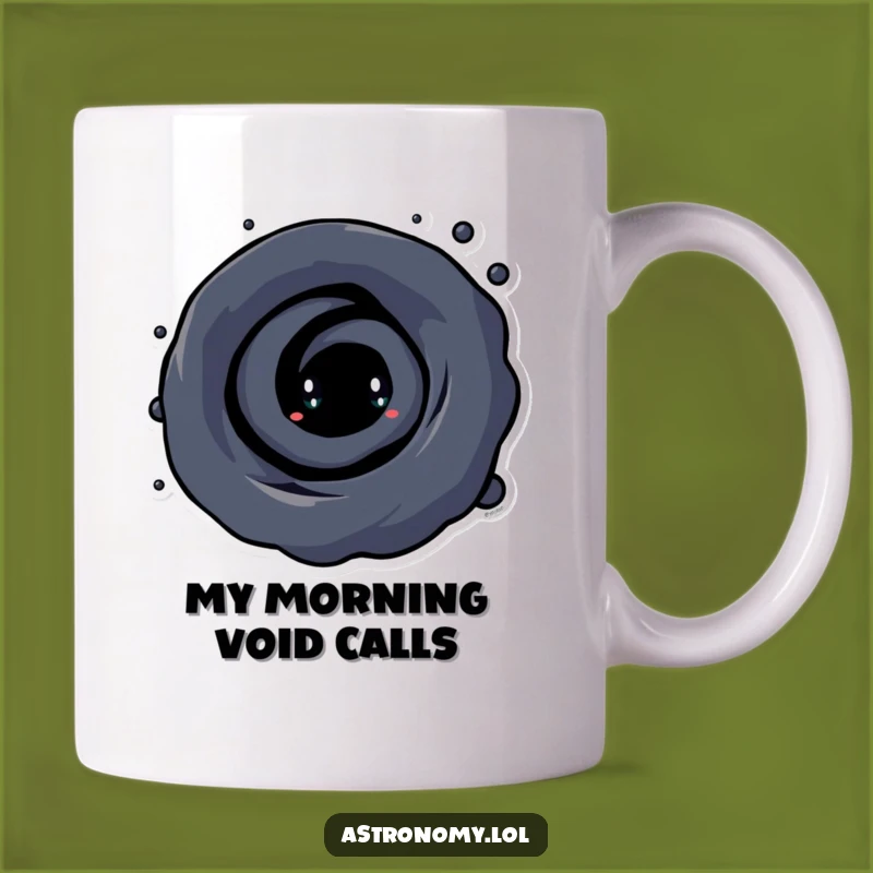 Funny Black Hole Mug: Curious Vortex Character, Perfect Gift for Space Lovers