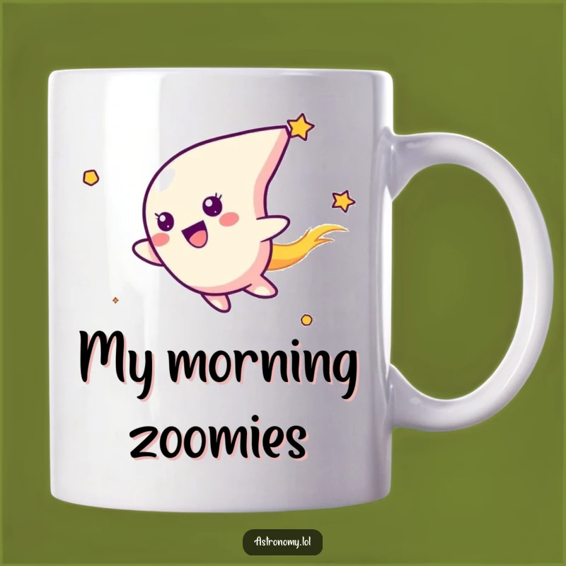 Funny Comet Streaking Mug: A Delightful Space Journey Gift for Humor Lovers