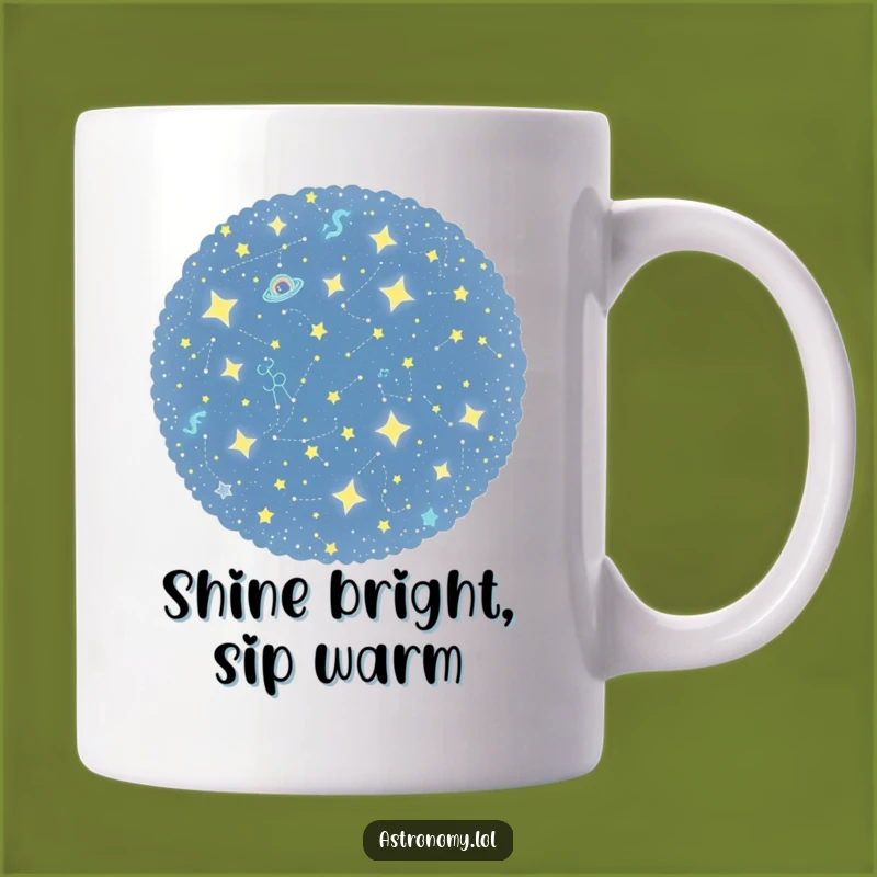 Funny Constellation Mug: Playful Stars Twinkle, Your Cosmic Coffee Buddy, Great Gift