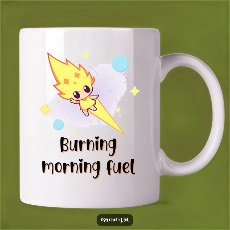 Funny Determined Meteor Mug - Blazing Night Sky Gift