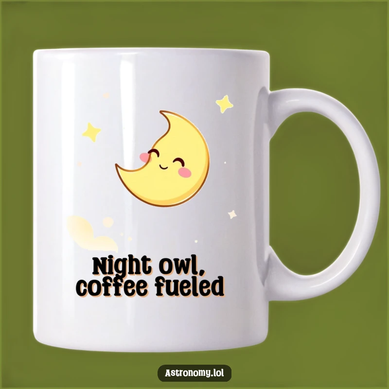 Funny Giggling Moon Mug, Winking Sky Character, Hilarious Nighttime Gift!