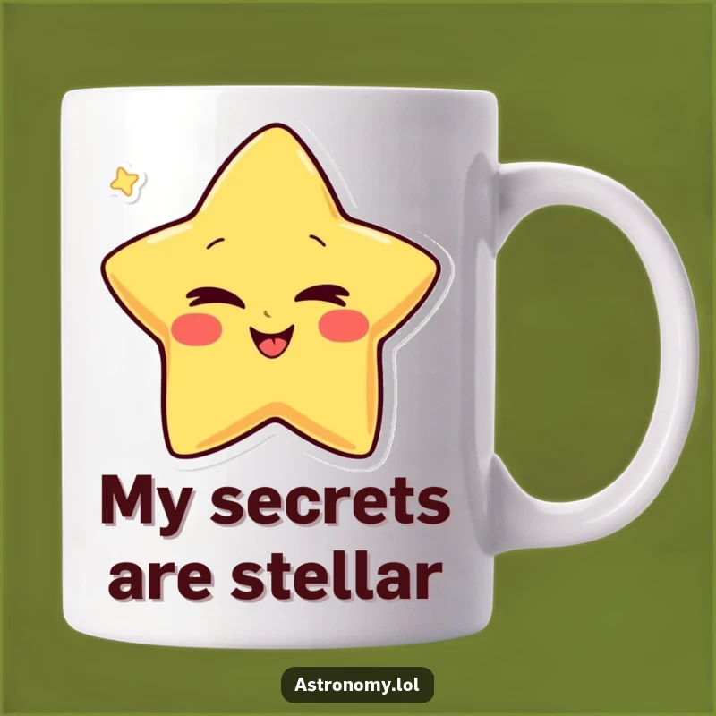 Funny Giggling Star Mug: A Secretive Wink Star Character Funny Gift Idea