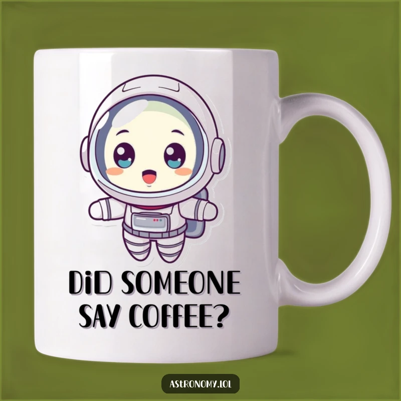Funny Surprised Astronaut Mug, Wide-Eyed Space Shock, Hilarious Sci-Fi Gift!