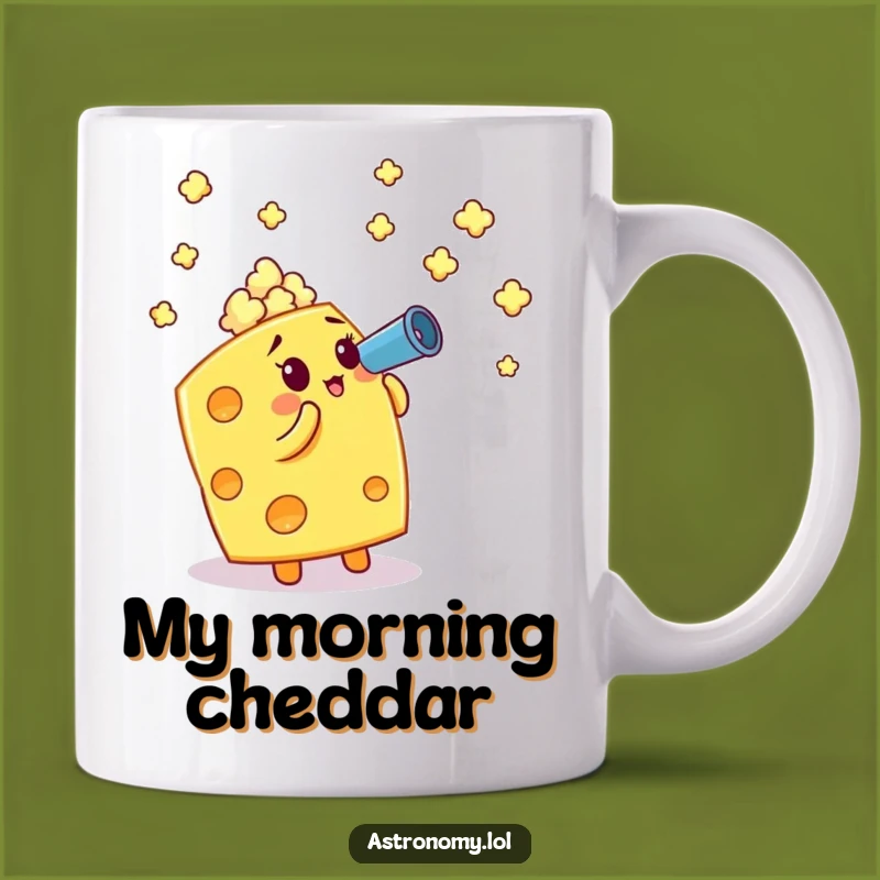 Funny Cheese & Popcorn Mug: Hilarious Cosmic Snack Art, Perfect Gift