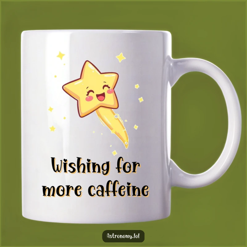 Funny Shooting Star Mug, Joyful Sparkle Design, Wish Come True Gift!