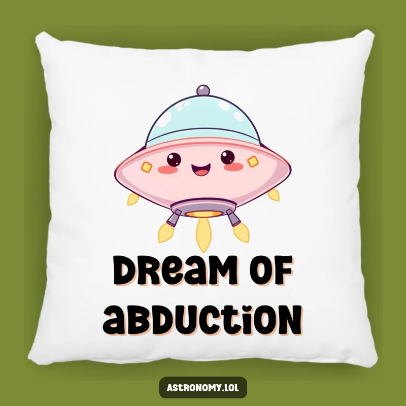 Funny UFO Pillow: Soft Jolly Hovering Character, Comfy & Cheerful Gift