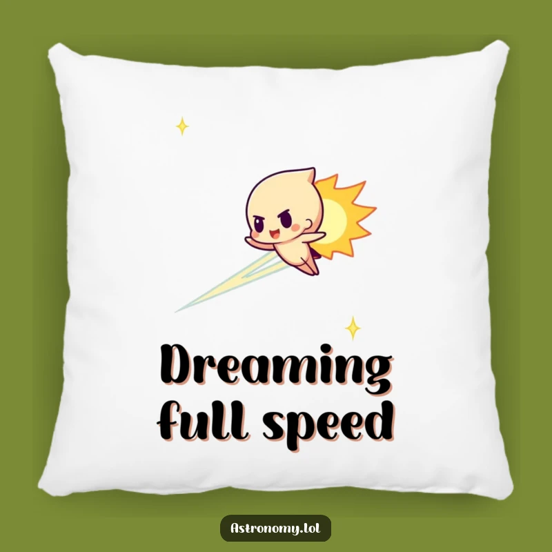 Funny Meteor Streaking Pillow - Comedic Cosmic Comfort for Your Home
