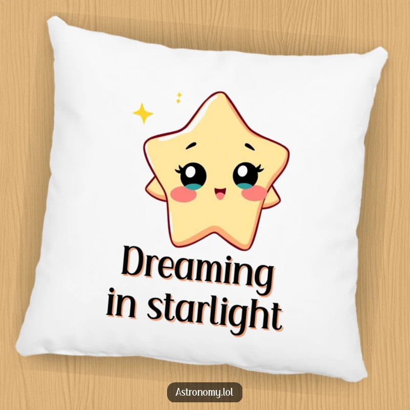 Funny Pillow: A Curious Star Character Twinkling with Playful Curiosity, offering soft comfort and a humorous, charming design. A lovely gift.