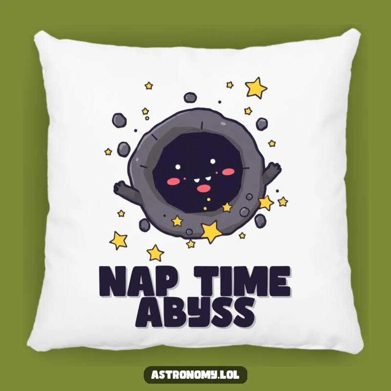 Funny Black Hole Pillow: Soft Mischievous Character Cushion, Cozy Gift