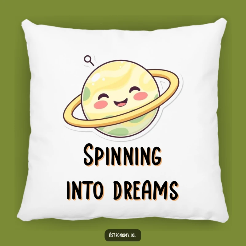 Funny Happy Planet Pillow: Joyful Rings Cozy Space Gift