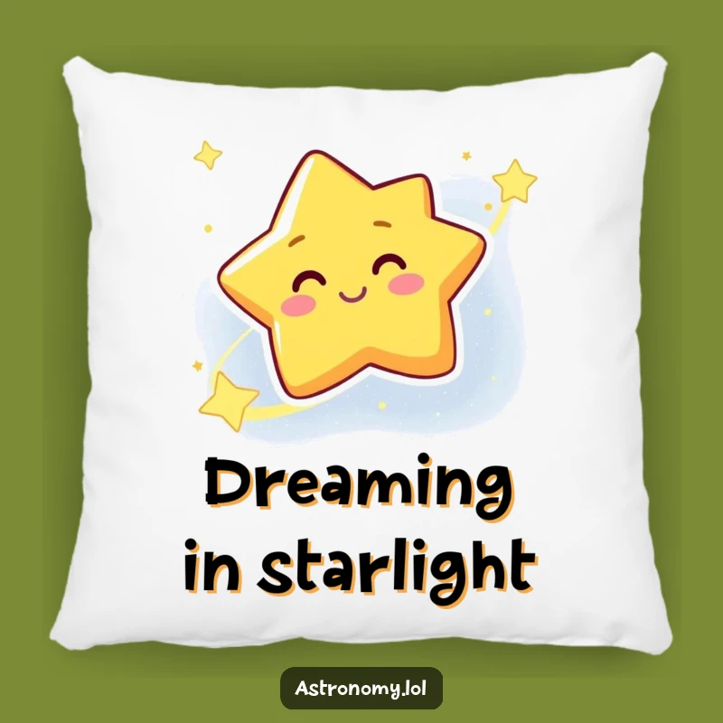 Funny Star Pillow: Soft Winking Galaxy Cushion, Cozy Cosmic Gift