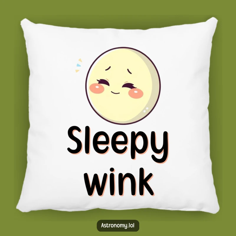 Funny Winking Moon Pillow: Cozy Playful Celestial Gift