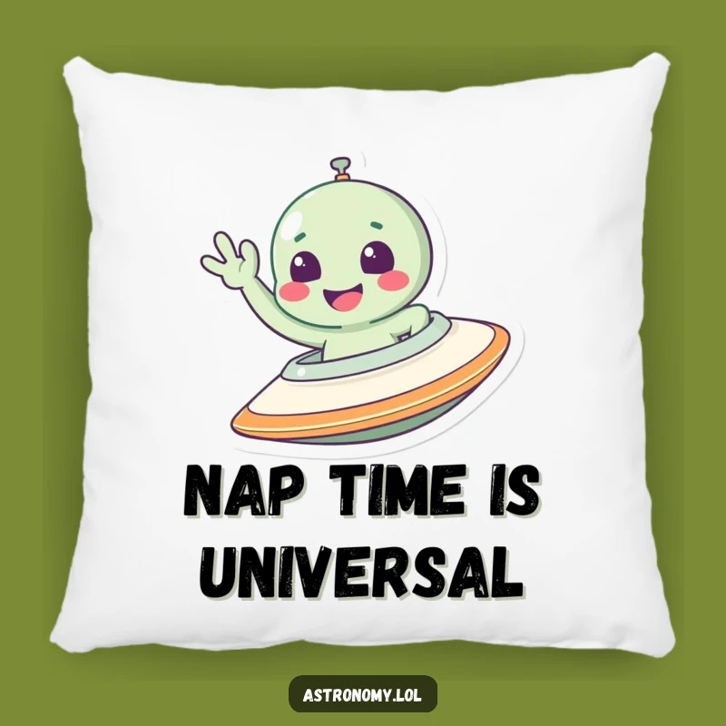Funny Alien Pillow: Waving Spaceship Friend, Perfect Funny Gift