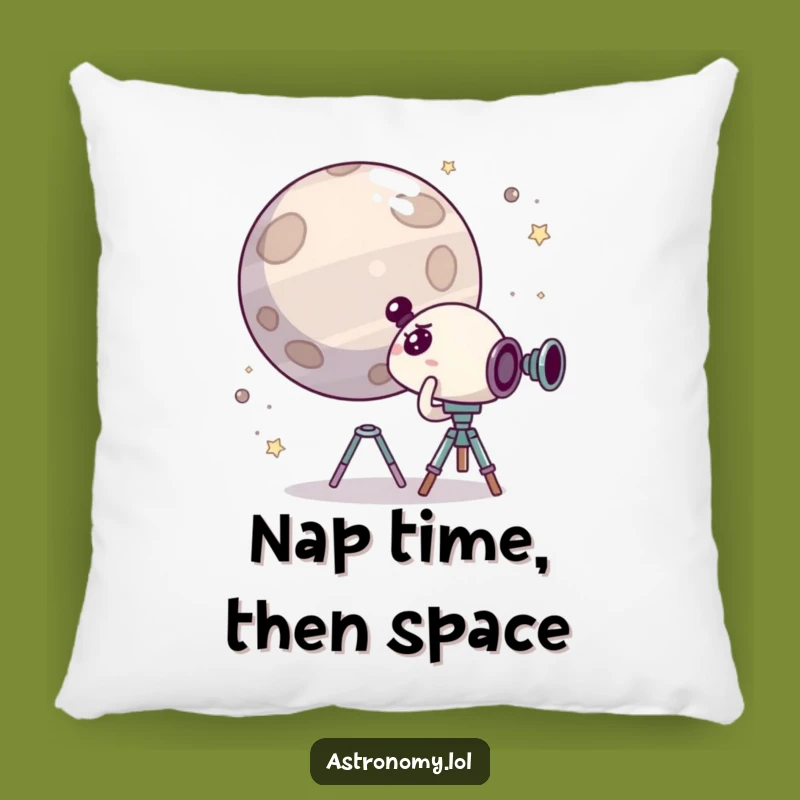 Funny Space Pillow: Surprised Character and Giggle Planet, Cozy Funny Gift