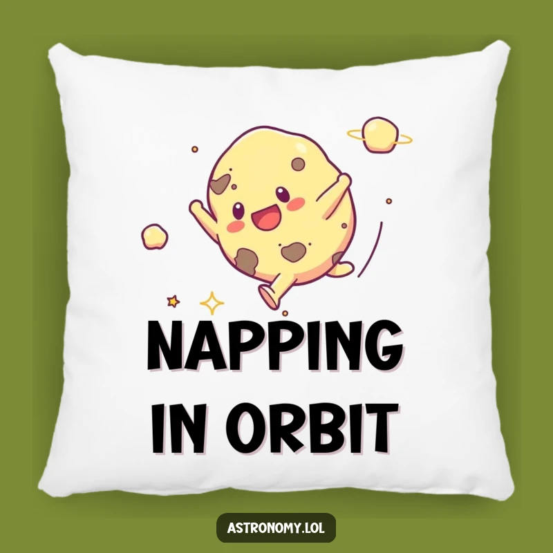 Funny Asteroid Cartwheel Pillow: Comfy Cosmic Hugs for Space Fans