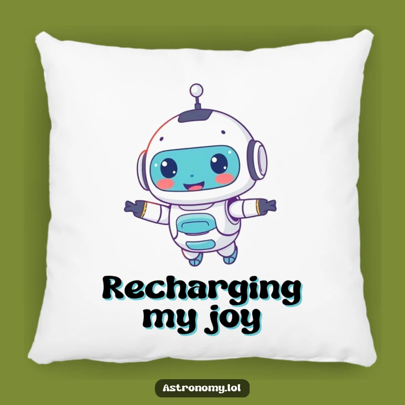 Funny Robot Companion Pillow: Cuddle Your Smiling AI Friend, Comfy & Cute Home Decor Gift