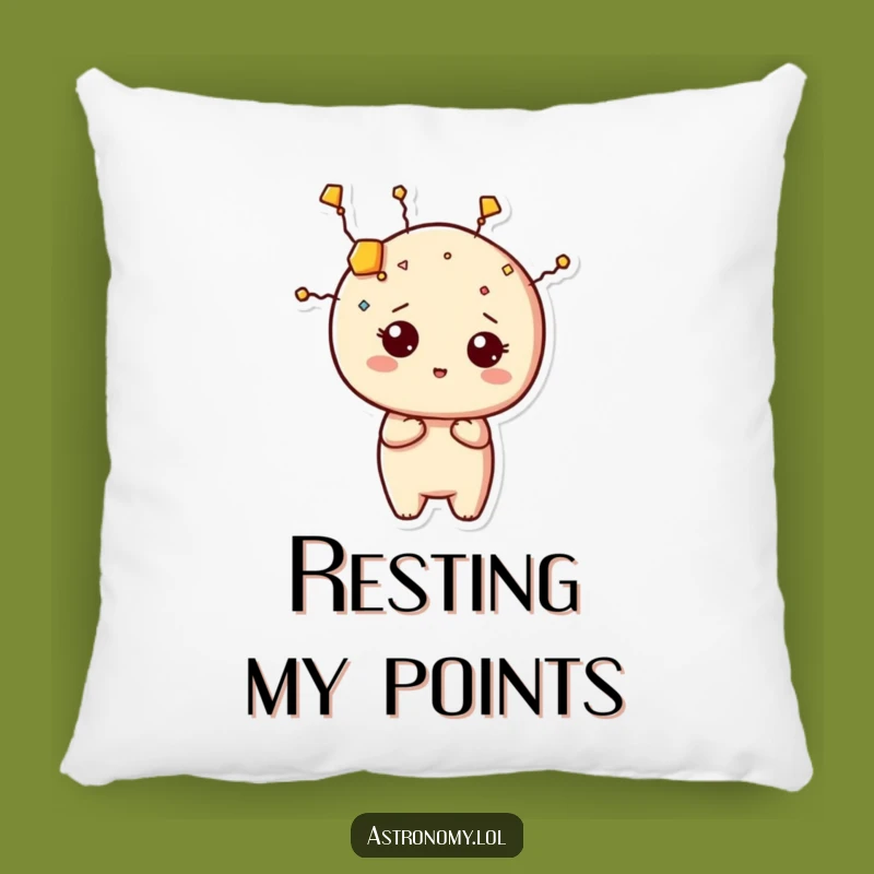 Comfy Funny Constellation Pillow, Curious Shape, Cozy Starry Character Accent