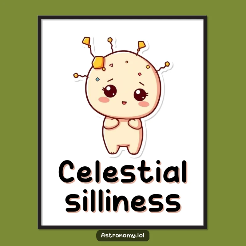 Instant Download Funny Constellation Art, Curious Shape, Whimsical Star Character