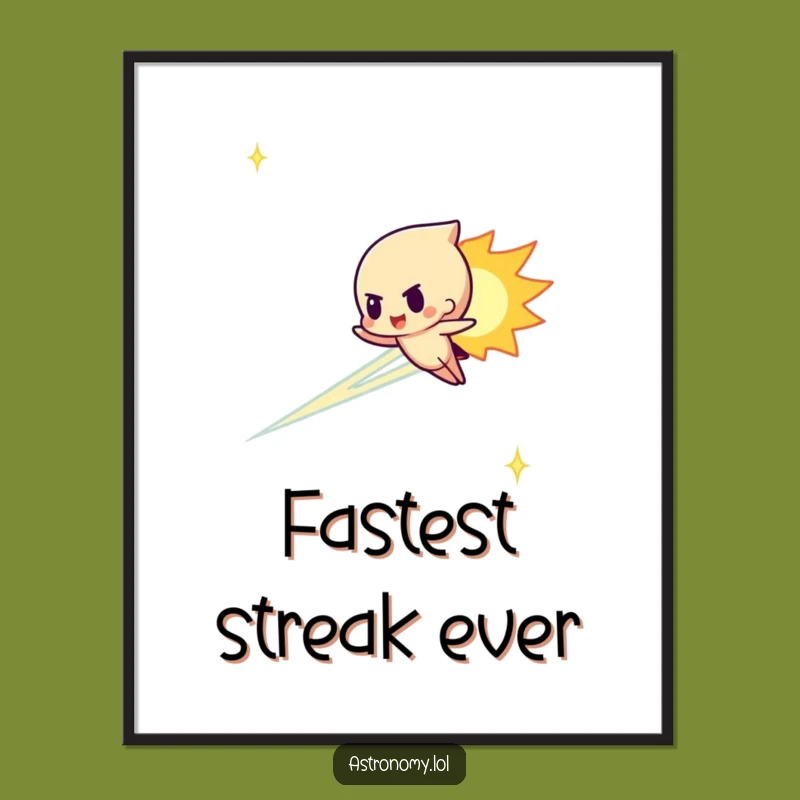 Funny Determined Meteor Digital Art - Hilarious Cosmic Download for Dynamic Decor