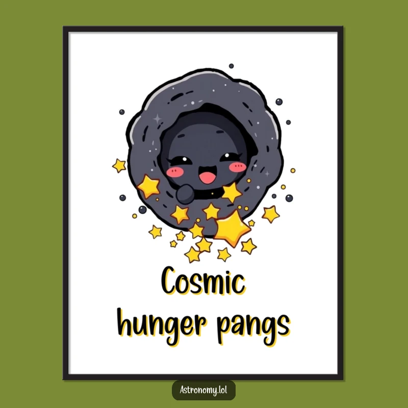 Funny Black Hole Digital Art - Instant Cosmic Intrigue for Your Space!
