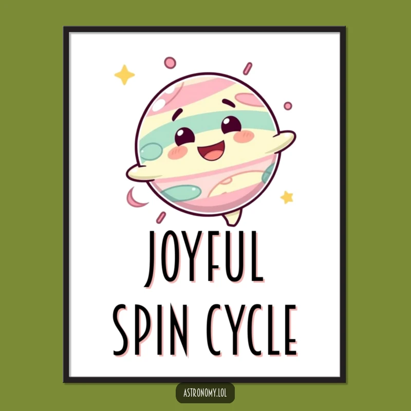 Funny Delighted Planet Digital Art Print Instant Download