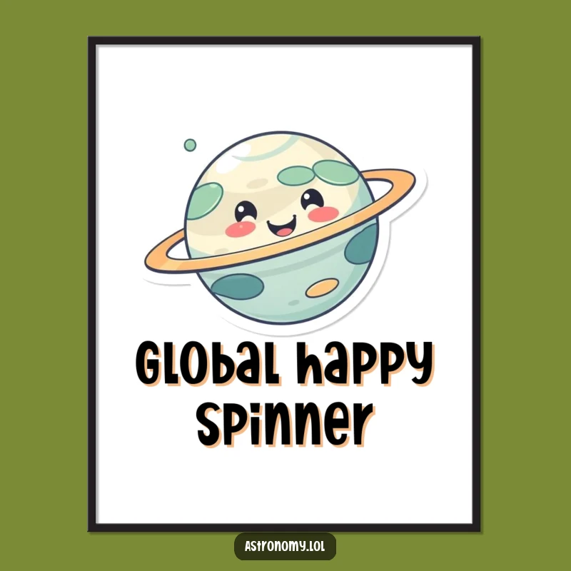 Funny Planet Digital Art, Smiling Earth Cheer, Instant Hilarious Download!