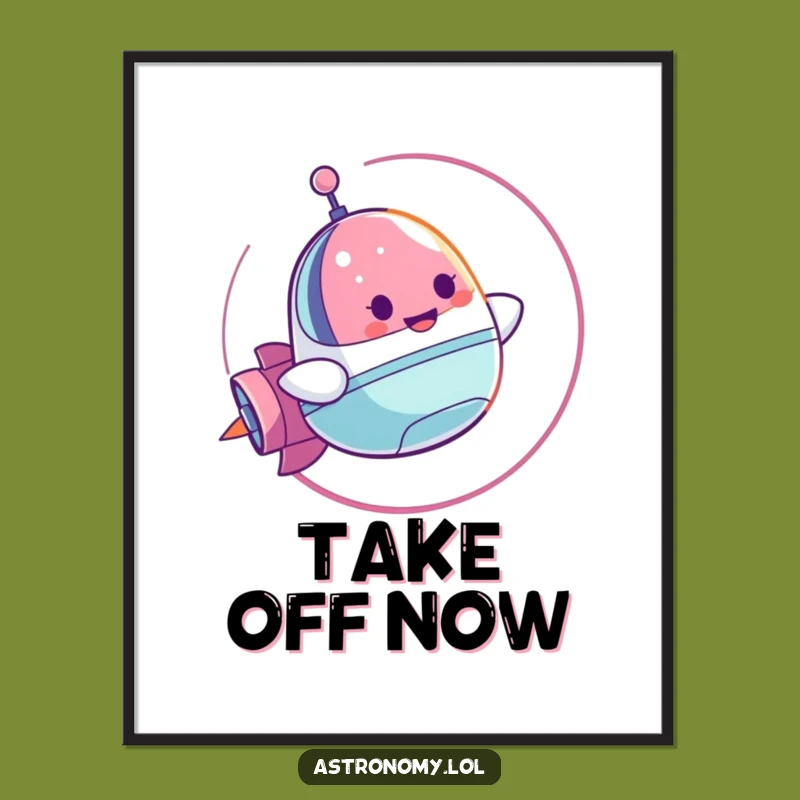 Funny Spaceship Digital Art: Cheerful Looper - Instant Funny Gift!