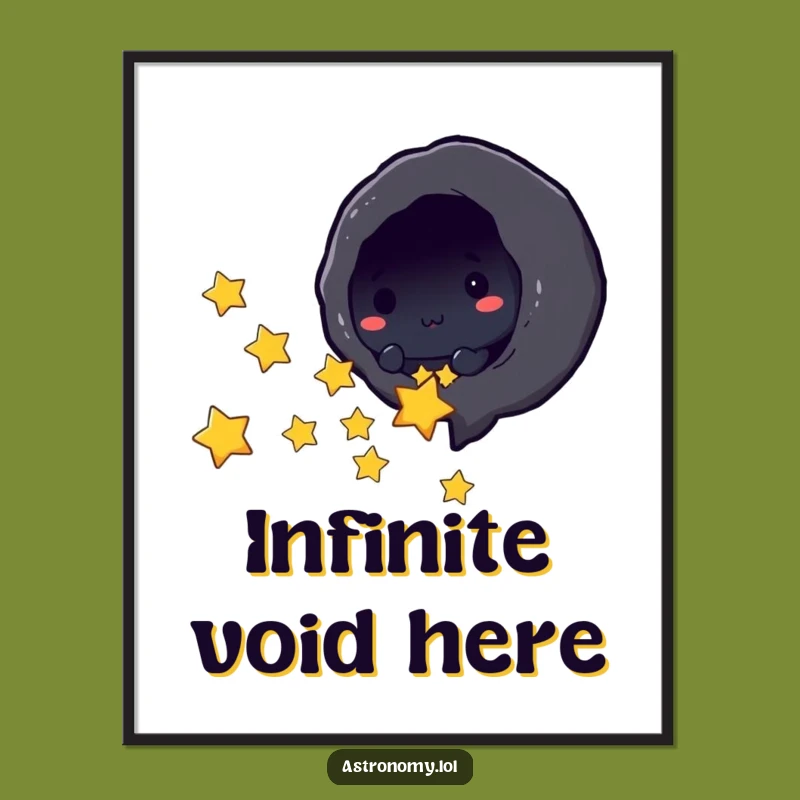Funny Black Hole Sucking Stars Digital Art - Hilarious Cosmic Download for Decor