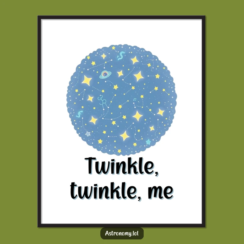 Funny Constellation Digital Art Print: Playful Twinkling Stars for Cosmic Decor, Perfect Gift