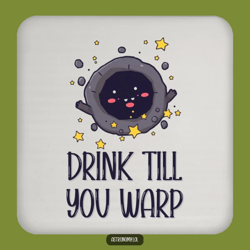Funny Black Hole Coaster: Mischievous Star Pull Protection, Unique Gift