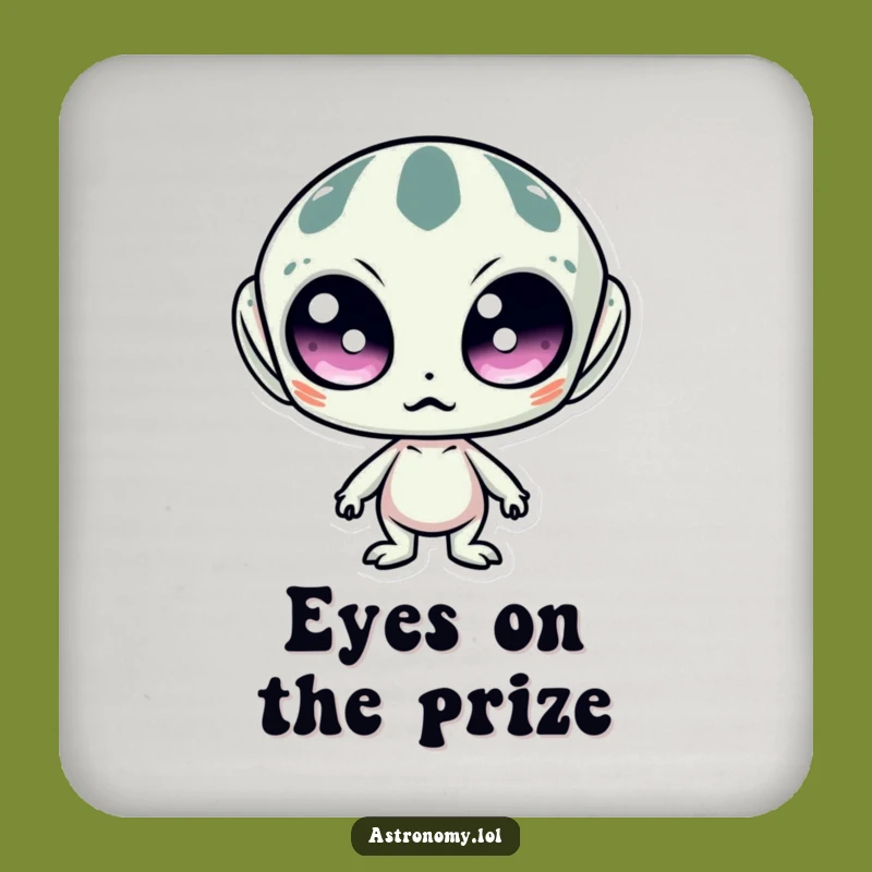 Funny Wide-Eyed Alien Coasters: Protect Surfaces with Cosmic Surprise