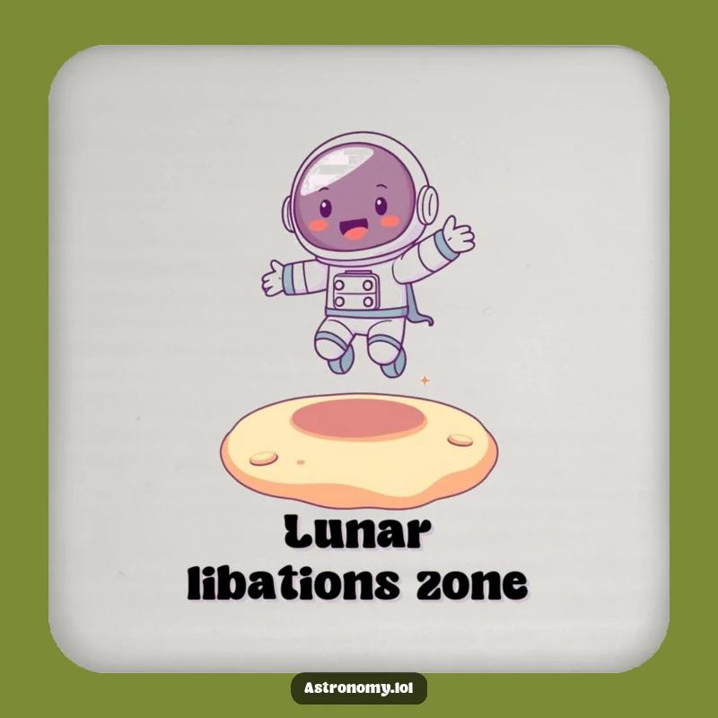 Funny Astronaut Bouncing Alien Coaster - Protect Surfaces with Humor!