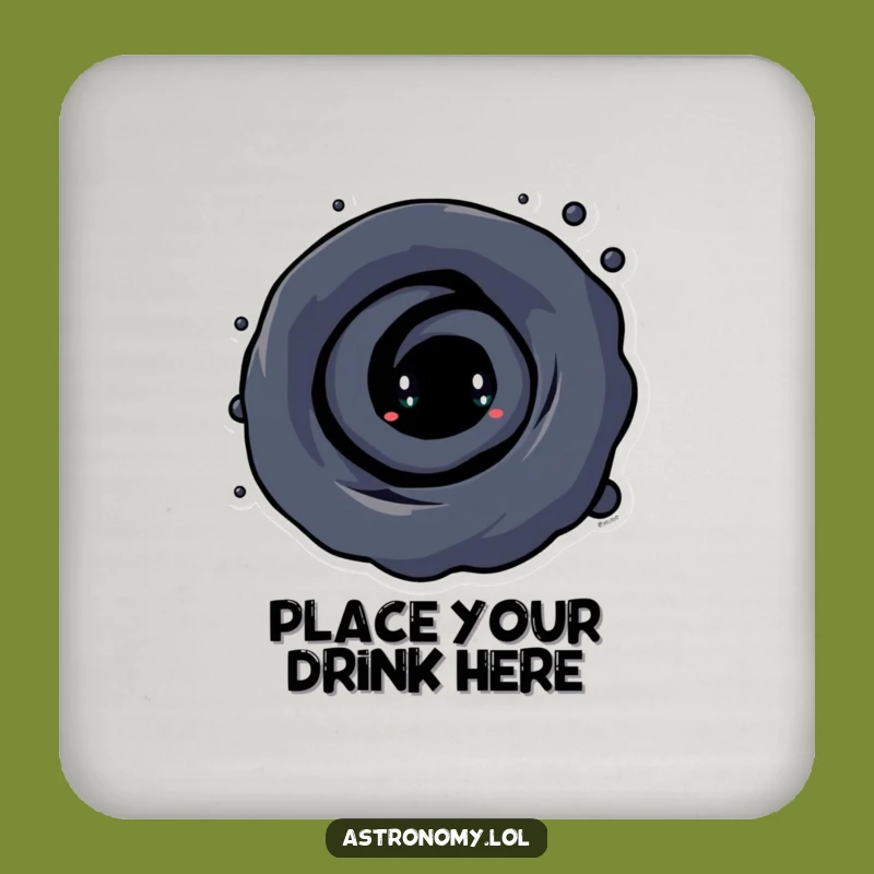 Funny Black Hole Coaster: Swirling Vortex Protector, Humorous Table Gift